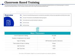 Classroom based training controlled environment ppt presentation deck