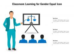 Classroom learning for gender equal icon