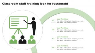 Classroom Staff Training Icon For Restaurant