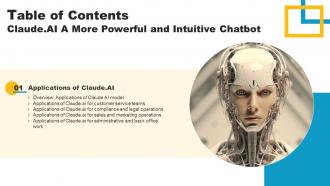 Claude Ai A More Powerful And Intuitive Chatbot Table Of Contents Ai SS V