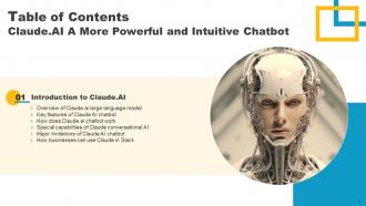 ClaudeAI A More Powerful And Intuitive Chatbot Powerpoint Presentation Slides AI CD V Slides Impressive