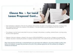 Clause no 1 for land lease proposal cont l1455 ppt powerpoint presentation deck