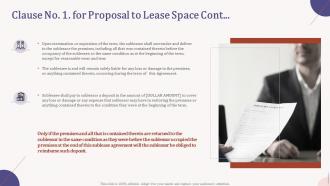 Clause no 1 for proposal to lease space cont ppt powerpoint presentation file icon