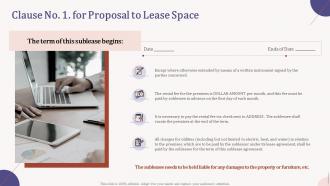 Clause no 1 for proposal to lease space ppt powerpoint presentation file