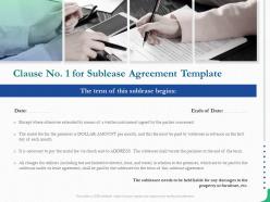 Clause no 1 for sublease agreement template ppt powerpoint presentation slides layouts