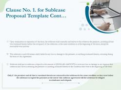 Clause no 1 for sublease proposal template r294 ppt powerpoint icon styles
