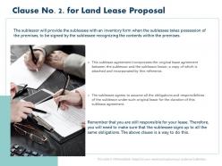 Clause no 2 for land lease proposal ppt powerpoint presentation show ideas