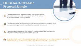 Clause no 2 for lease proposal sample ppt powerpoint presentation icon