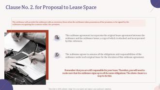 Clause no 2 for proposal to lease space ppt powerpoint presentation template