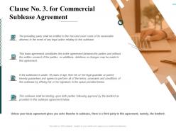 Clause no 3 for commercial sublease agreement ppt powerpoint summary gallery