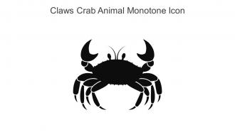 Claws Crab Animal Monotone Icon In Powerpoint Pptx Png And Editable Eps Format