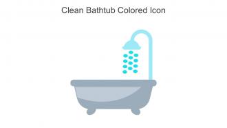 Clean Bathtub Colored Icon In Powerpoint Pptx Png And Editable Eps Format