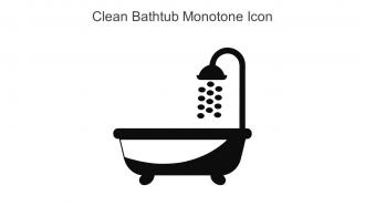 Clean Bathtub Monotone Icon In Powerpoint Pptx Png And Editable Eps Format