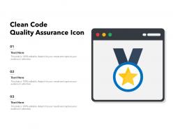 Clean code quality assurance icon