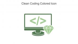 Clean Coding Colored Icon In Powerpoint Pptx Png And Editable Eps Format