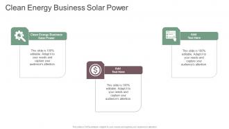 Clean Energy Business Solar Power In Powerpoint And Google Slides Cpb