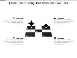 Clean floor having two stars and five tiles