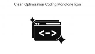 Clean Optimization Coding Monotone Icon In Powerpoint Pptx Png And Editable Eps Format