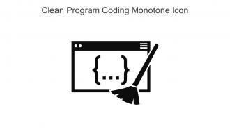 Clean Program Coding Monotone Icon In Powerpoint Pptx Png And Editable Eps Format