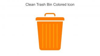 Clean Trash Bin Colored Icon In Powerpoint Pptx Png And Editable Eps Format