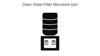 Clean Water Filter Monotone Icon In Powerpoint Pptx Png And Editable Eps Format