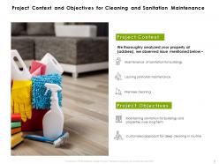 Cleaning And Sanitation Maintenance Proposal Template Powerpoint Presentation Slides