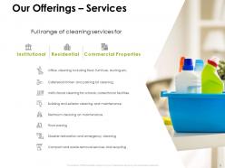 Cleaning And Sanitation Maintenance Proposal Template Powerpoint Presentation Slides