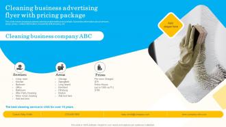 Cleaning Business Advertising Flyer With Pricing Package