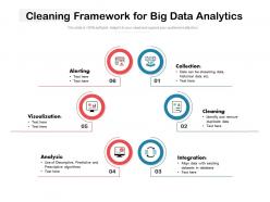 Cleaning framework for big data analytics
