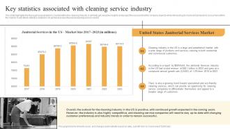 Cleaning Services Business Plan Key Statistics Associated With Cleaning Service Industry BP SS