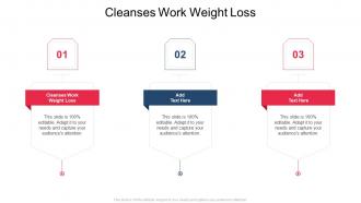 Cleanses Work Weight Loss In Powerpoint And Google Slides Cpb