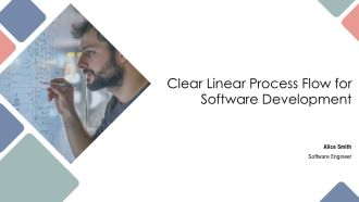 Clear Linear Process Flow For Software Development PPT Mockup AT
