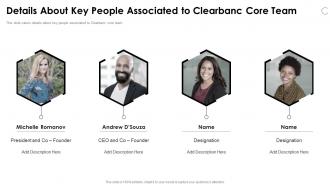 Clearbanc funding elevator details about key people associated to clearbanc core team
