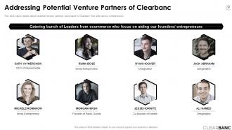 Clearbanc funding elevator pitch deck ppt template
