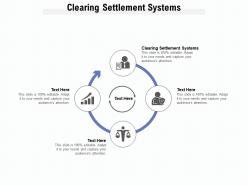 Clearing settlement systems ppt powerpoint presentation layouts graphic images cpb