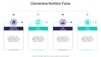 Clementine Nutrition Facts In Powerpoint And Google Slides Cpb