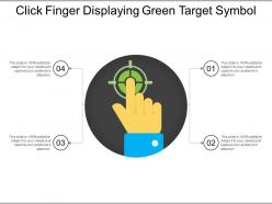 Click finger displaying green target symbol