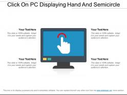 Click on pc displaying hand and semicircle