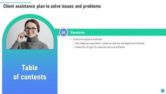 Client Assistance Plan To Solve Issues And Problems Strategy CD V Image Engaging