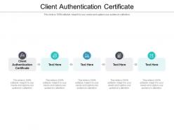 Client authentication certificate ppt powerpoint presentation icon example cpb