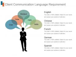 Client communication language requirement powerpoint slide