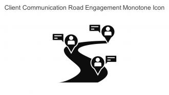 Client Communication Road Engagement Monotone Icon In Powerpoint Pptx Png And Editable Eps Format