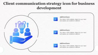 Client Communication Strategy Icon For Business Development