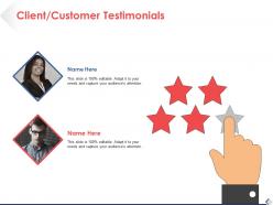 Client customer testimonials business ppt professional background images