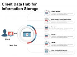 Client data hub for information storage