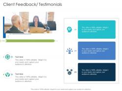 Client feedback testimonials infographic template