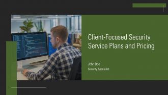 Client Focused Security Service Plans And Pricing PPT Summary AT