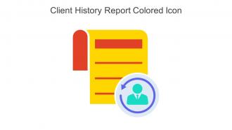 Client History Report Colored Icon In Powerpoint Pptx Png And Editable Eps Format