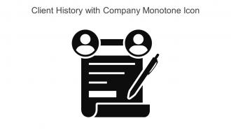 Client History With Company Monotone Icon In Powerpoint Pptx Png And Editable Eps Format