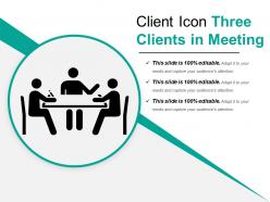 Client icon three clients in meeting